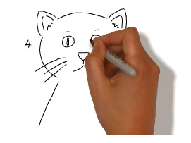 kresba kočky
